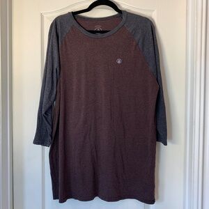 Volcom Long Sleeve Raglan Tee – Skate Style Essential (L) Streetwear Layering